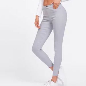Pale Gray Grey Leggings